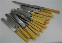 Quantity of vintage bone handle knives