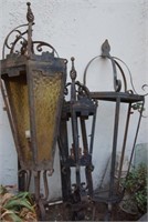 Large Wrought iron Spanish style outdoor lamps