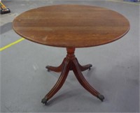 Oak top pedestal table