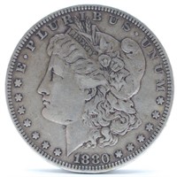 1880-P Morgan Silver Dollar - F