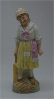 Vintage bisque lady cricketer figure