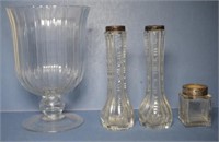 Large glass vase & 2 others