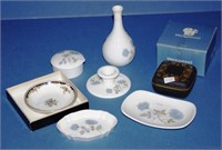 Five various Wedgwood "Ice Rose" pieces