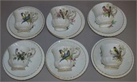 Six Queens porcelain trios