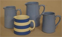Four vintage stoneware jugs