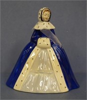 Vintage French ceramic lady flask