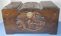 Carved camphorwood chest