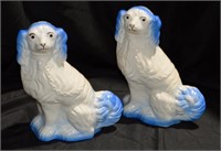 Vtg Pair Staffordshire Type Dogs