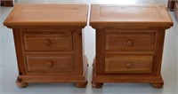Pair Broyhill Pine End Tables