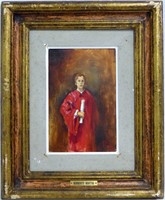 NORBERTO MARTINI OIL PAINTING OF ALTAR BOY