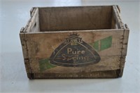 Vtg Pure Spring Wood Shipping Crate