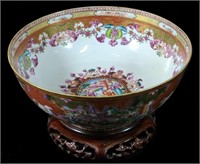 18th C CHINESE LARGE FAMILLE ROSE BOWL