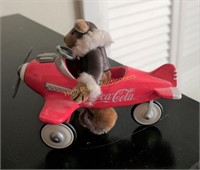 Miniature Coca Cola Bear In Plane