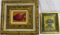 2pc DONALD ALLAN OIL PAINTINGS ON BOARD