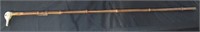 J. Starr Hand Carved Ivory & Bamboo Walking Stick