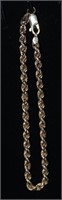 14K Yellow Gold 7" Rope Bracelet