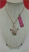NEW Betsey Johnson Bling Turtle Necklace