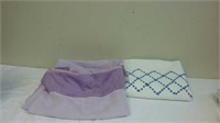 2 Purple Shade Curtain Panels & Blanket
