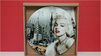 NEW Marilyn Monroe Glass  Wall Clock  Requires 1
