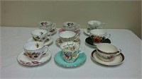 9 Various Tea Cups & Saucers