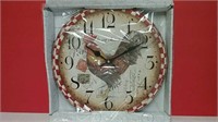NEW Rooster Wall Clock Nice Christmas Gift