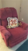 Red Fabric Recliner