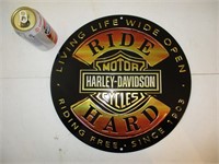 Plaque Harley-Davidson ''ride hard''