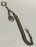 Chain Watch Fob With Clover Charm