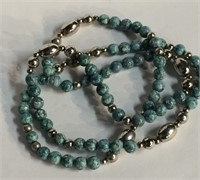 Beaded Necklace With Sterling Beads
