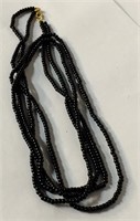 Monet Black Beaded Two Strand Necklace