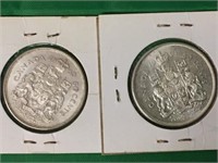 1963 & 1964 Canadian 50 Cent Silver Coins