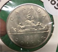 1969 Canadian Dollar Coin