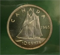 1965 (i.c.c.s Pl64 Heavy Cameo) Canadian Silver
