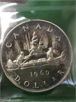 1960 (i.c.c.s. Pl.64) Canadian Silver Dollar Coin
