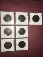 1859, 76, 84, 97, 1902, 03, 08 Cdn Large Cents