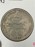 1893 U.s. Commemorative Silver 50 Cent Coin