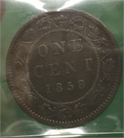 1858 (i.c.c.s. F12) Canadian Large Cent