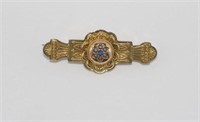 Victorian 9ct rose gold bar brooch