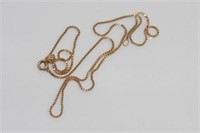 Delicate box chain marked Italy 9kt