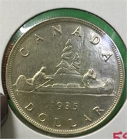 1935 Canadian Silver Dollar Coin