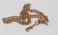 9ct rose gold fob chain