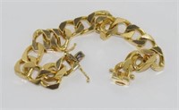 Heavy 18ct yellow gold bracelet