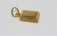 Cartier 1/8 ounce 18ct yellow gold nugget pendant