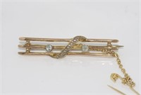 Vintage 9ct yellow gold brooch