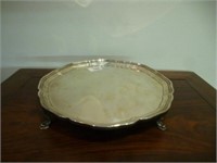 English silver salver, 375g