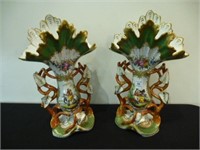 Pair of French porcelain garniture vases