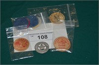 ASSORTED LOT OF WOODEN TOKENS & MORE!