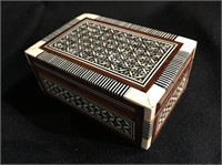 Trinket Box With Mother Of Pearl & Other Inlay