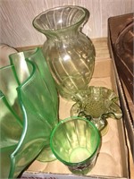 Green decorative Glass