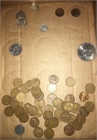 Assortment of Coins-Dollar/Wheat Coins/ etc
